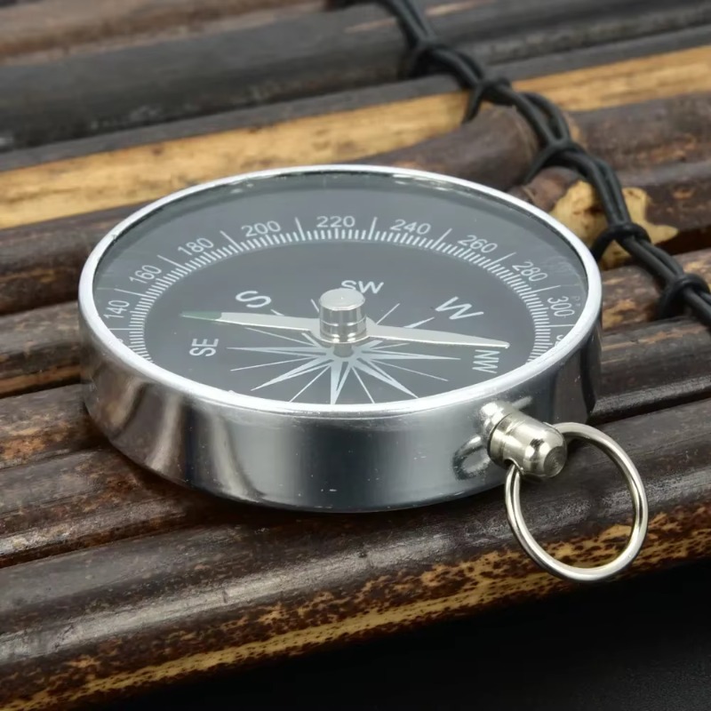 Outdoor Survival Compass for Hiking & Camping Black Navigation Tool for Wild Adventures