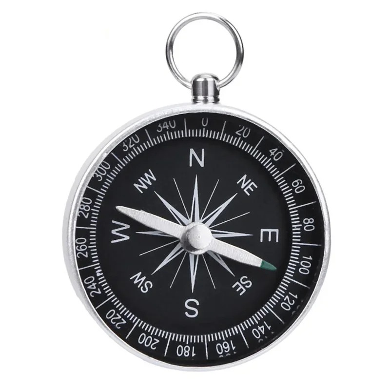 Outdoor Survival Compass for Hiking & Camping Black Navigation Tool for Wild Adventures