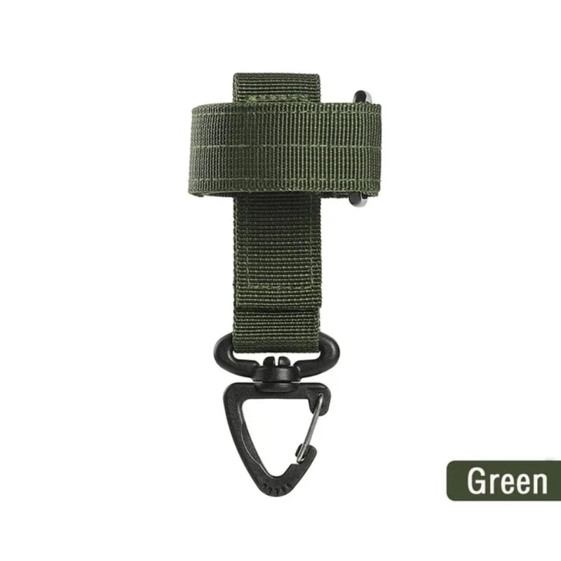 Mountaineering Keychain Clip Outdoor Tactical Gear Pouch Keeper, Rope Holder Hook for Camping & Hiking