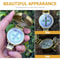 Military Lensatic Compass Metal Waterproof Navigation Tool with Magnifier & Night Vision for Hiking Camping Outdoor