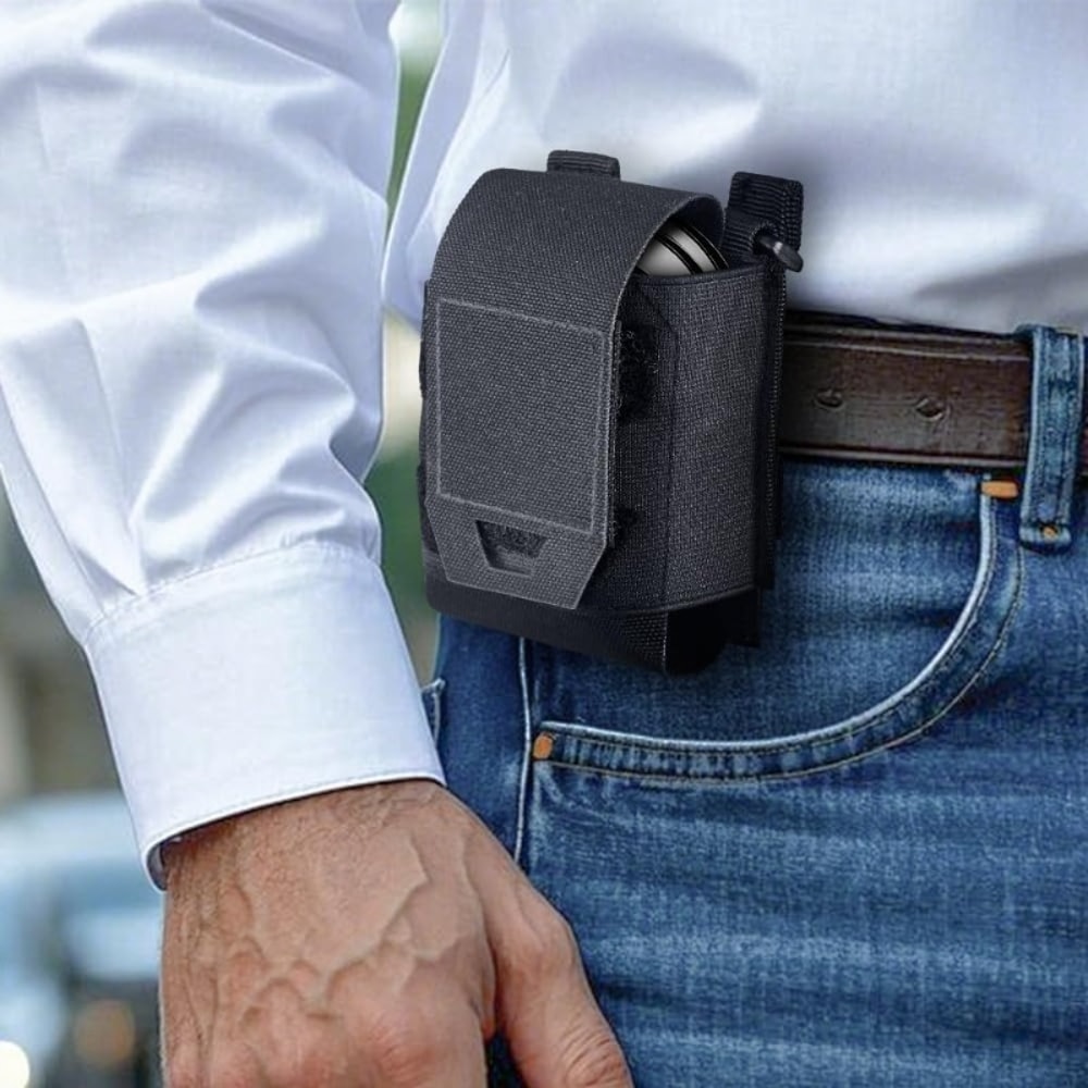 Tactical Molle Handcuff Holder Pouch Quick Release Shackles Case for Vests