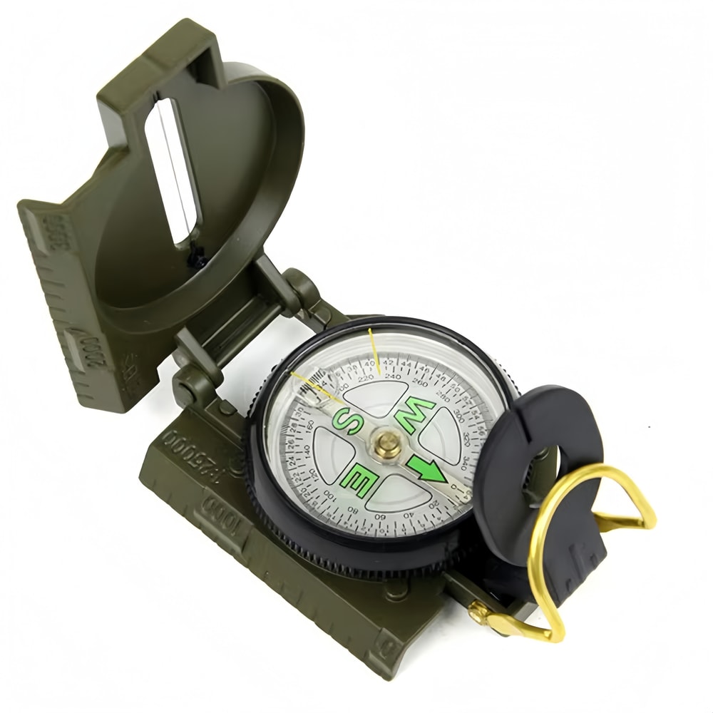 Compact Aluminum Alloy Travel Compass Essential Navigation Tool for Outdoor, Camping, Hiking & Emergency Kits
