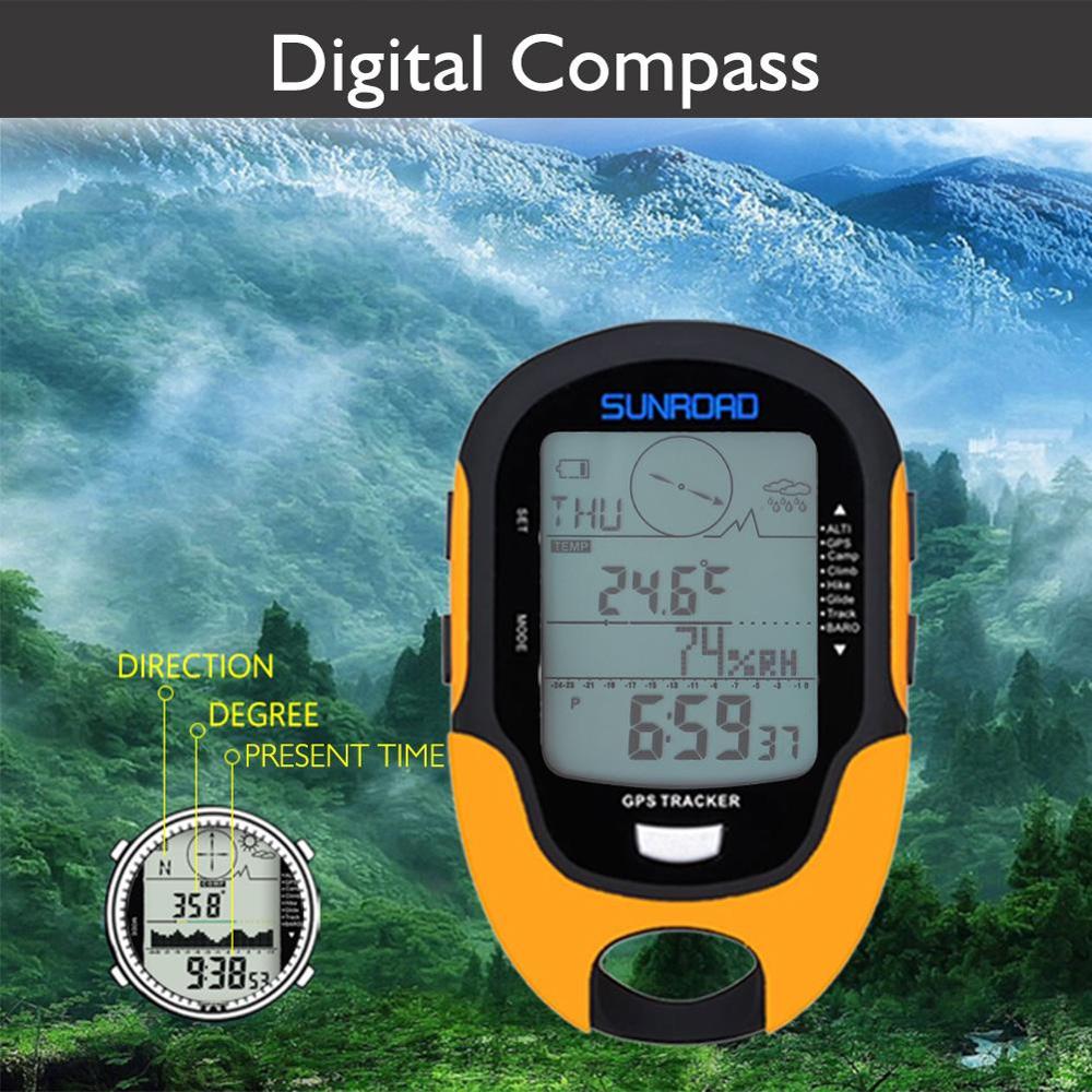 Handheld GPS Navigation Receiver - Portable Digital Altimeter, Barometer & Compass for Hiking & Camping Adventures