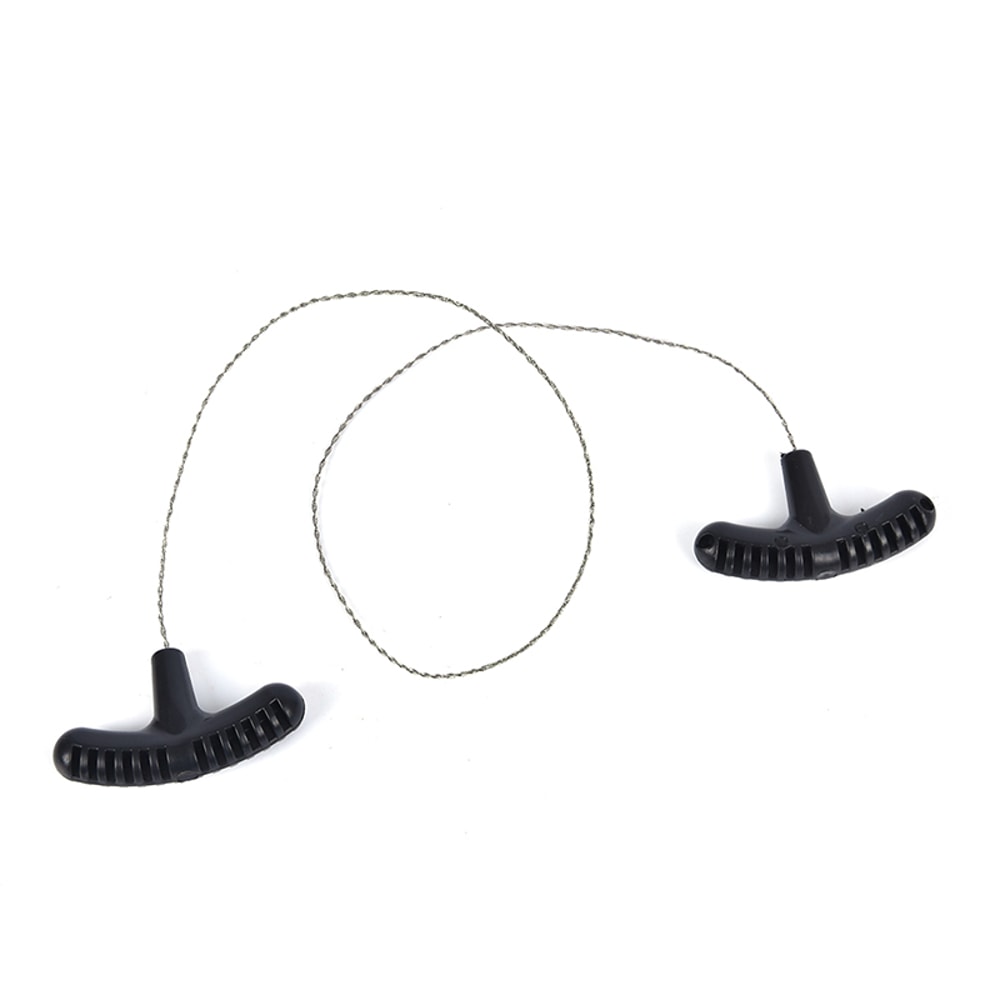 Manual Steel Wire Saw with Finger Handle Portable Survival Gear for Camping & Hiking