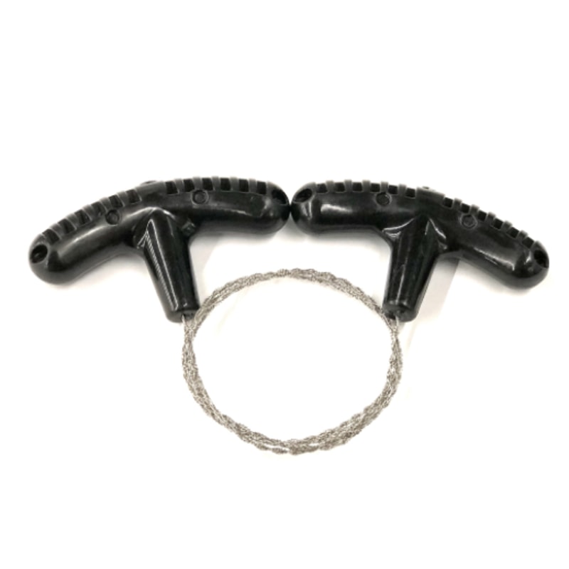 Manual Steel Wire Saw with Finger Handle Portable Survival Gear for Camping & Hiking