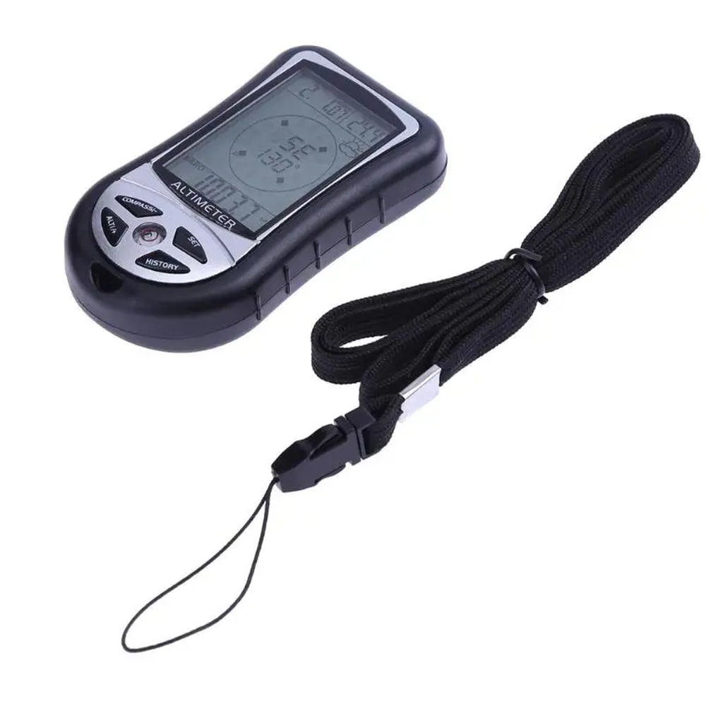 Handheld Outdoor Compass With Altimeter Thermometer Barometer Perfect For Hiking Camping Fishing 4
