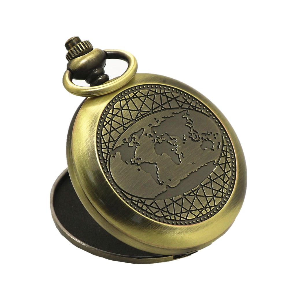 Vintage Pocket Watch Compass Metal Flip Gift Compass