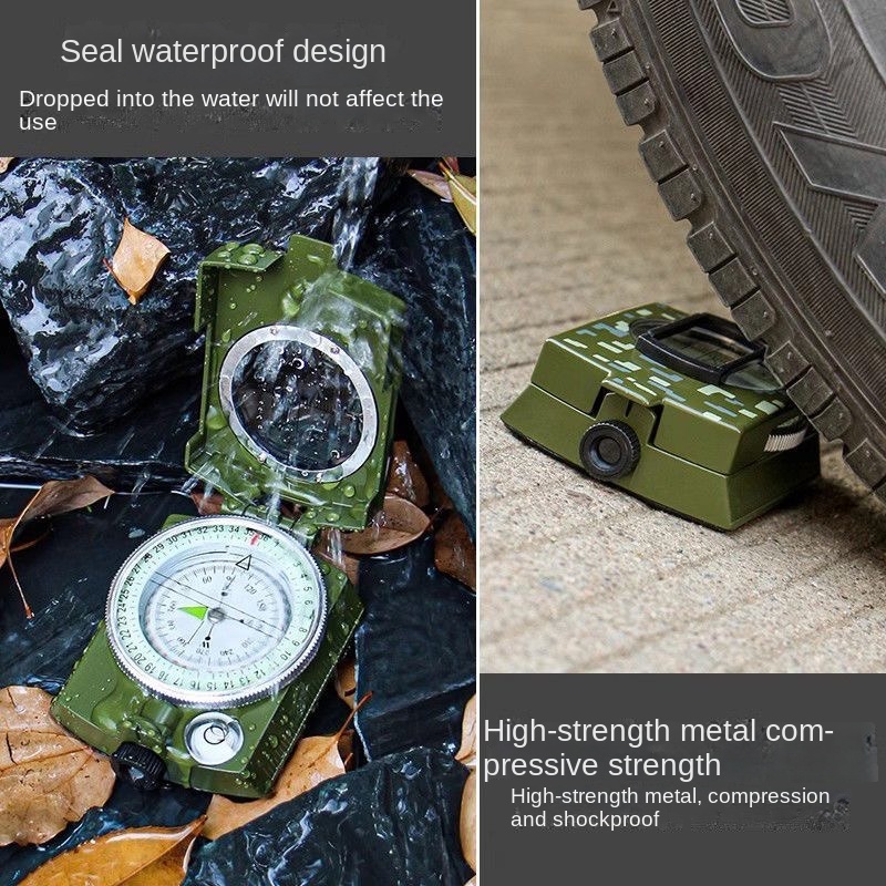 Military Precision Waterproof Compass for Hiking, Climbing & Outdoor Survival