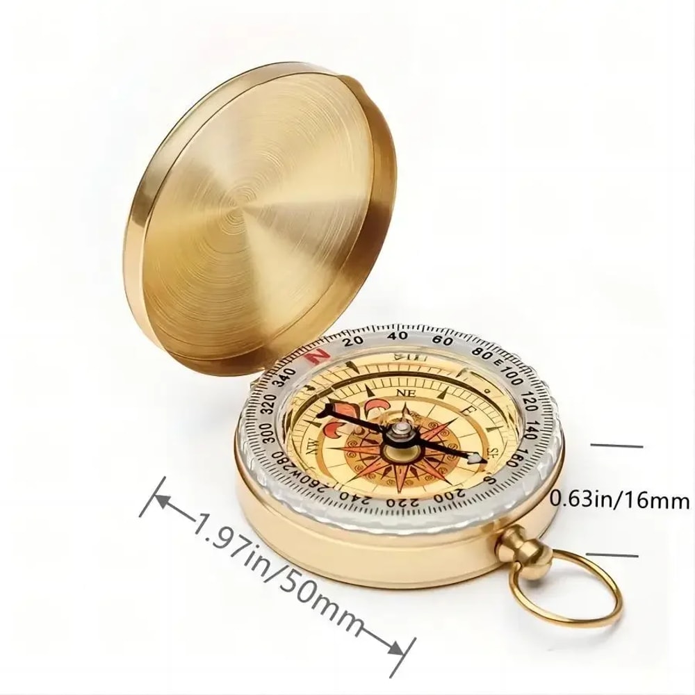 Classic Pocket Compass Glow In The Dark Waterproof MilitaryGrade Hiking Camping Gear 2