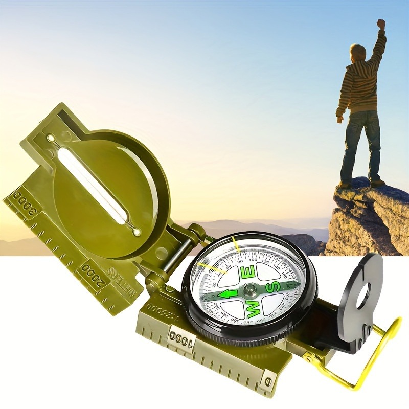 Outdoor Waterproof Compass High Precision Portable Navigation Tool for Hiking, Camping & Survival
