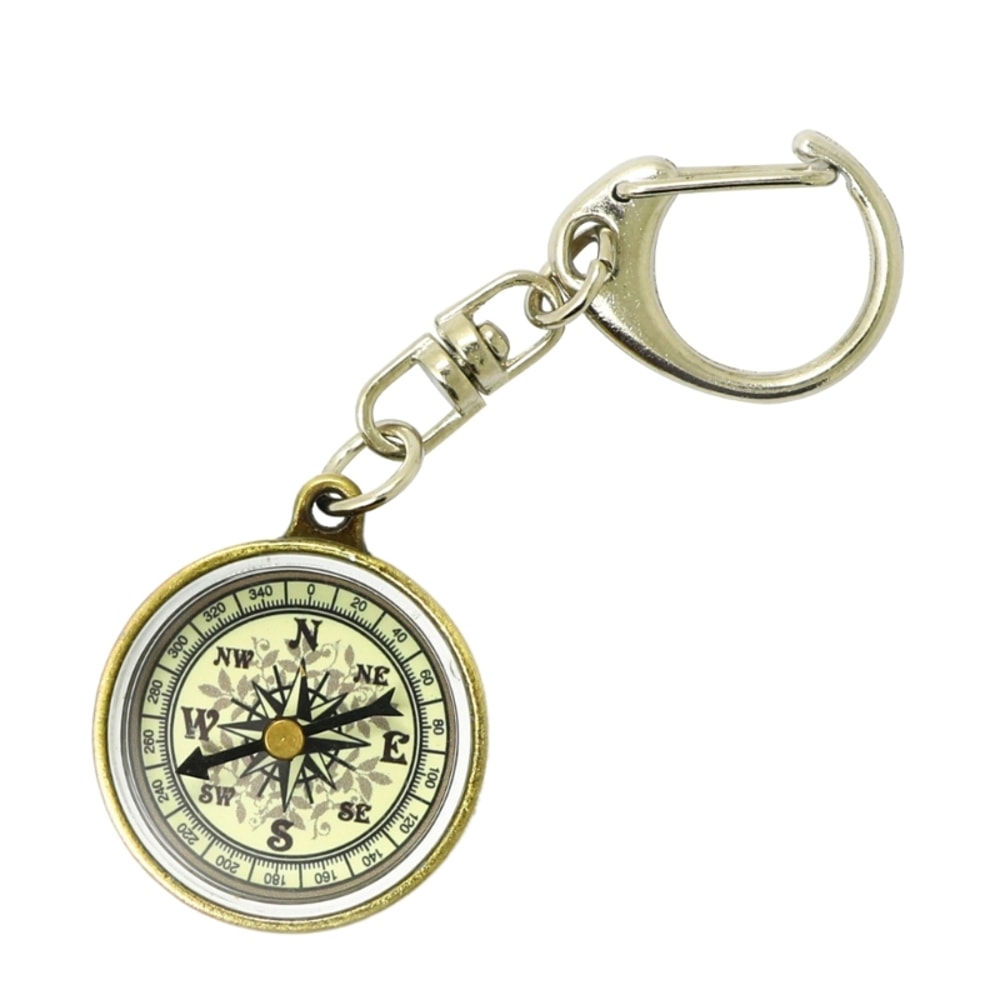 Mini Survival Compass Keychain Portable Orienteering & Hiking Compass for Camping & Hunting