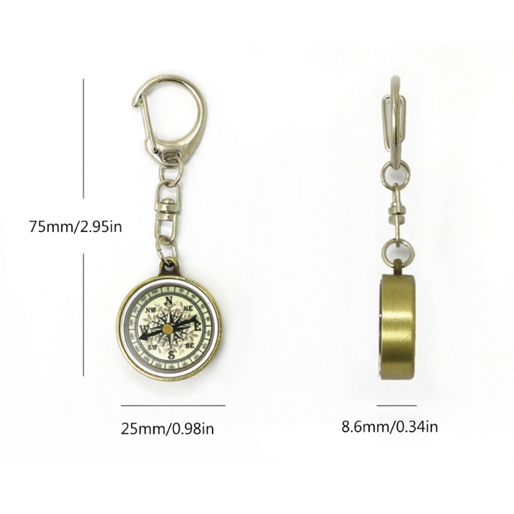 Mini Survival Compass Keychain Portable Orienteering & Hiking Compass for Camping & Hunting