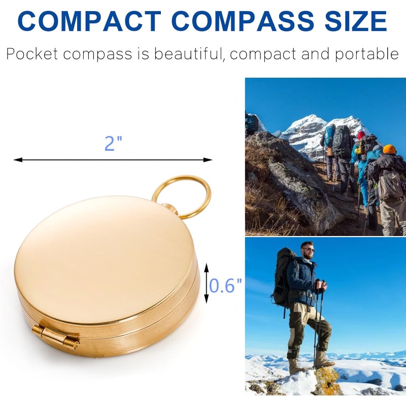 Portable Outdoor Navigation Compass Fluorescent Camping Survival Tool for Hiking and Riding