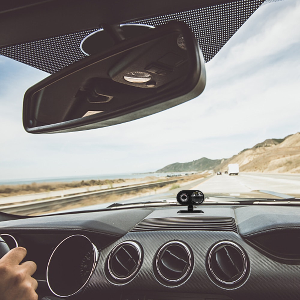 High Precision Car Compass Ball with Thermometer Ideal Dashboard Navigation Tool for Cars, Boats, and Trucks