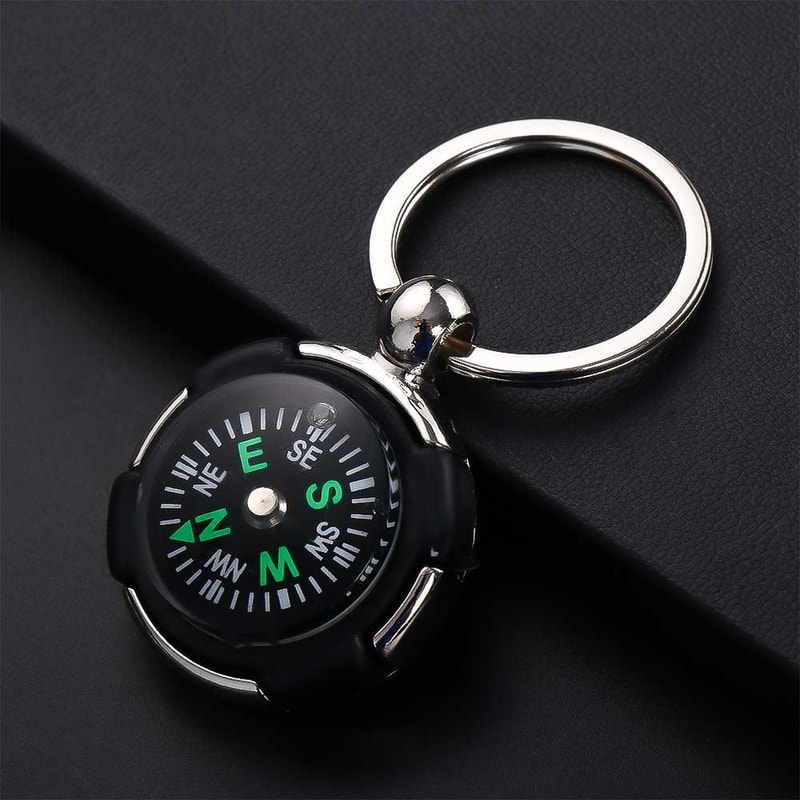 Mini Compass Keychain Essential Survival Tool & Pocket Compass for Adventure Seekers