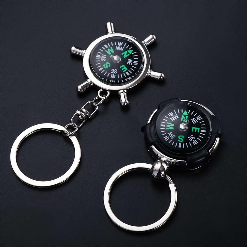 Mini Compass Keychain Essential Survival Tool & Pocket Compass for Adventure Seekers