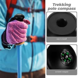 hiking pole head compass aluminum alloy trekking pole head cover accurate outdoor climbing tool for comfortable hiking