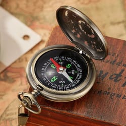 vintage compass portable pocket retro alloy hiking compass accurate direction outdoor navigation