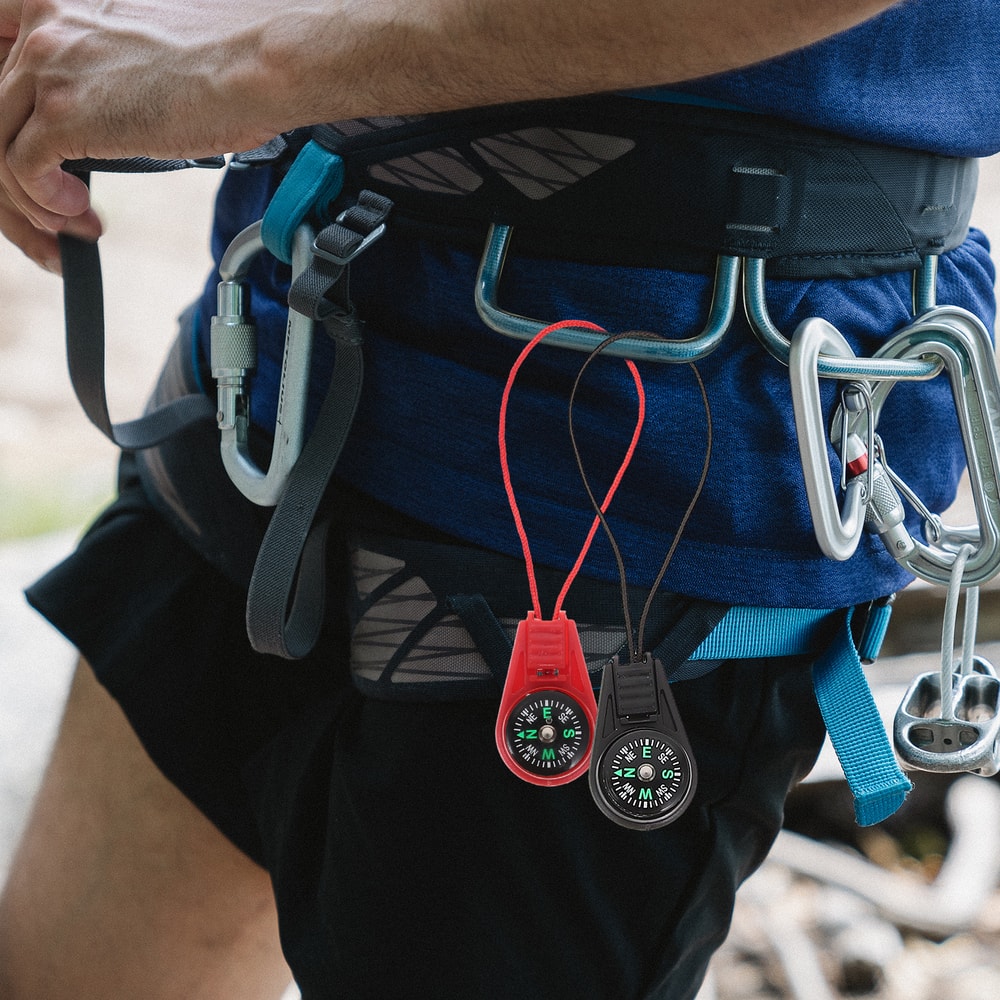 Compact Pocket Compass Keychain Outdoor Navigation Tool for Hiking, Camping, Fishing, and Hunting