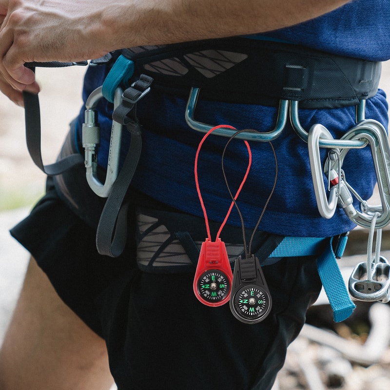 Compact Pocket Compass Keychain Outdoor Navigation Tool for Hiking, Camping, Fishing, and Hunting