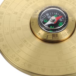 chinese traditional brass compass retro taoist small portable compass for outdoor camping and hiking