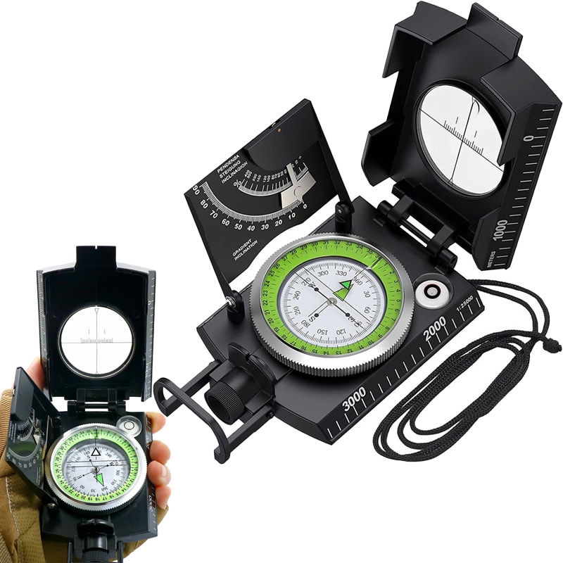 Multifunctional Military Compass Waterproof Survival Navigation for Hiking and Camping