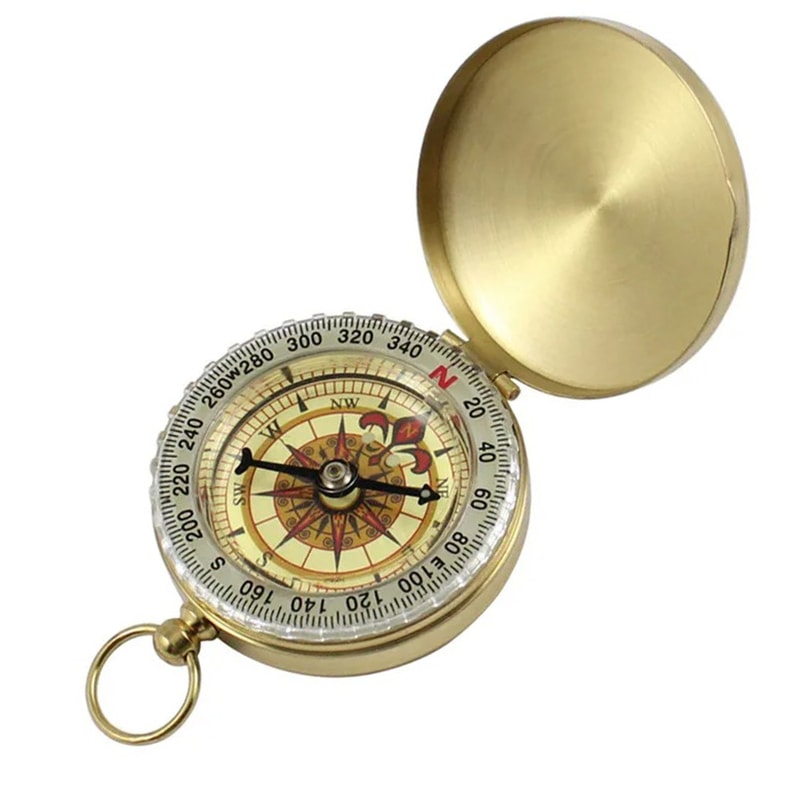 Portable Brass Compass For Outdoor Adventures Hiking Camping Navigation Tool 4