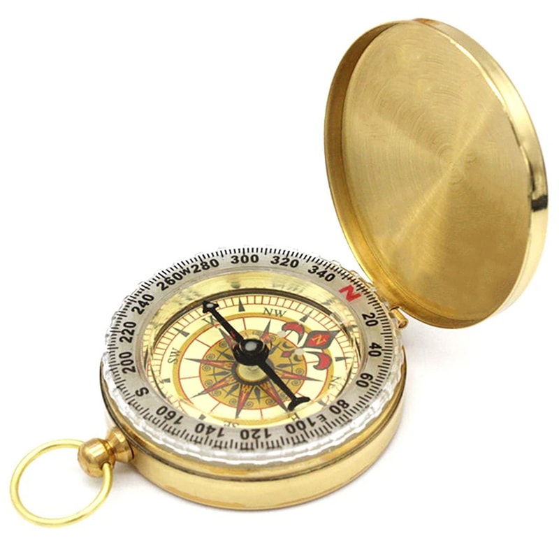 Portable Brass Compass For Outdoor Adventures Hiking Camping Navigation Tool 5