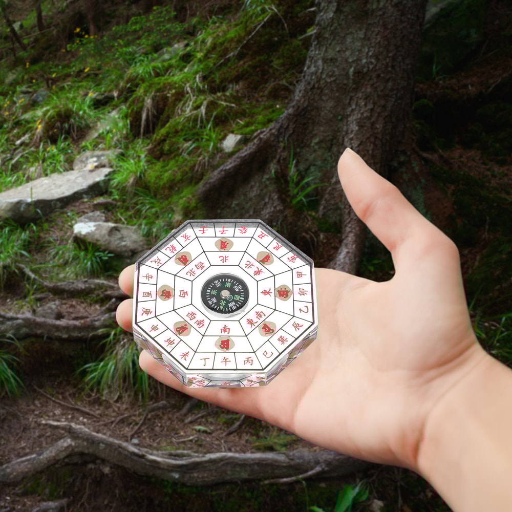 Feng Shui Compass Chinese Pan Ancient Navigation Tool for Outdoor Hiking, Camping, Survival & Retro Divination