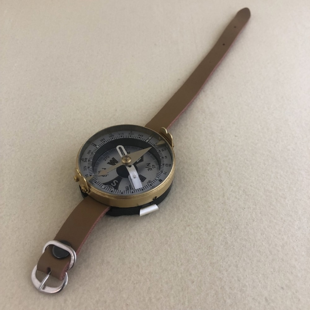 Watertight Pocket Watch Compass Compact Navigation Tool for Camping & Hiking