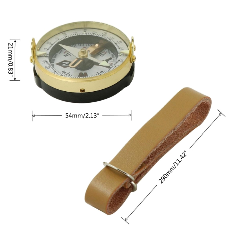 Watertight Pocket Watch Compass Compact Navigation Tool for Camping & Hiking