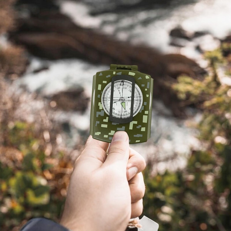 Waterproof High Precision Compass for Hiking, Mountaineering & Military Use Professional Outdoor Metal Sight