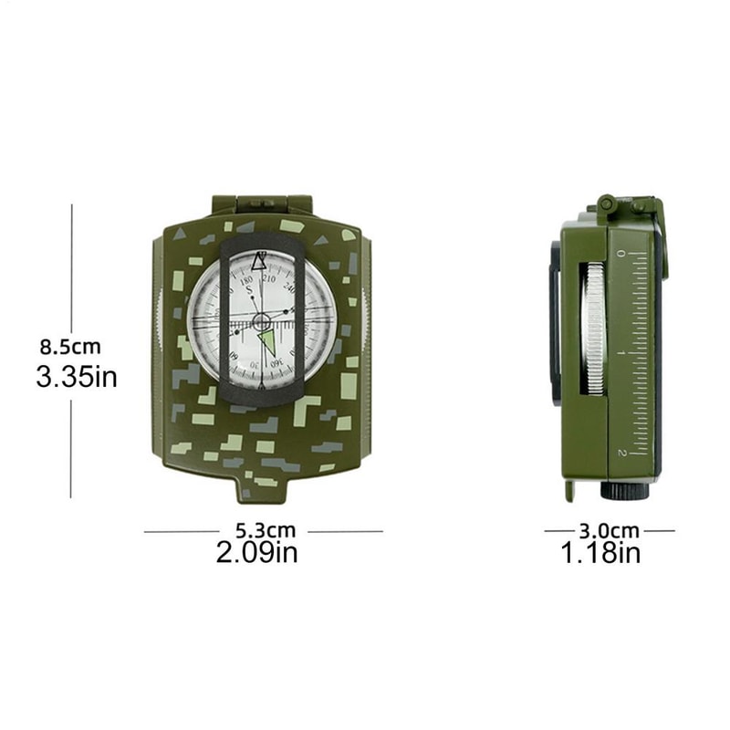 Waterproof High Precision Compass for Hiking, Mountaineering & Military Use Professional Outdoor Metal Sight
