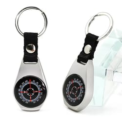 metal keychain compass precision navigation tool for outdoor adventures | shatter-resistant zinc alloy | compact