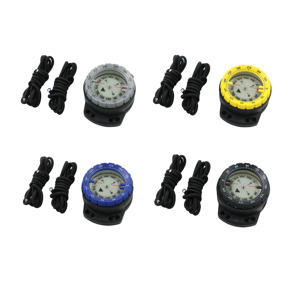Waterproof Diving Compass with Elastic Ropes & Luminous Features for Outdoor Survival