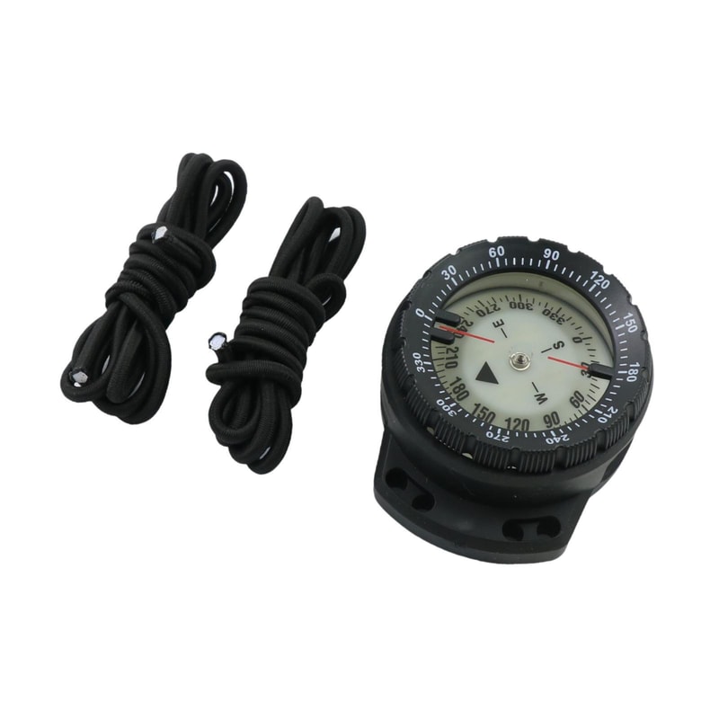 Waterproof Diving Compass with Elastic Ropes & Luminous Features for Outdoor Survival