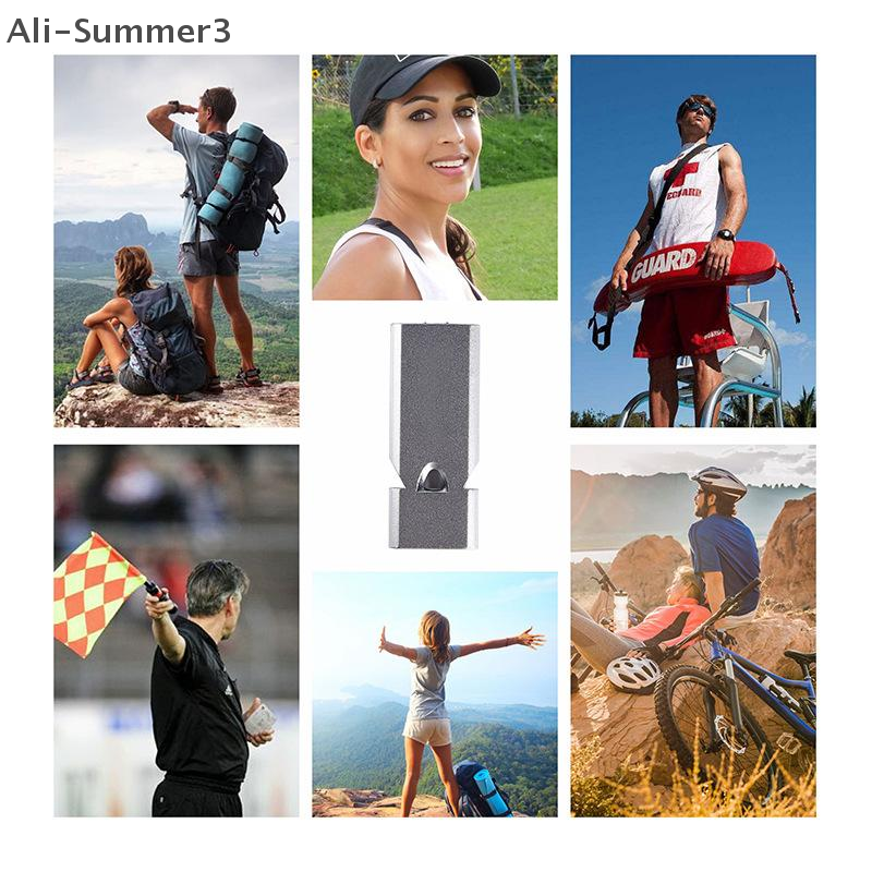 Survival Whistle Aluminum Alloy Three-Tube EDC Tool for Outdoor Adventures