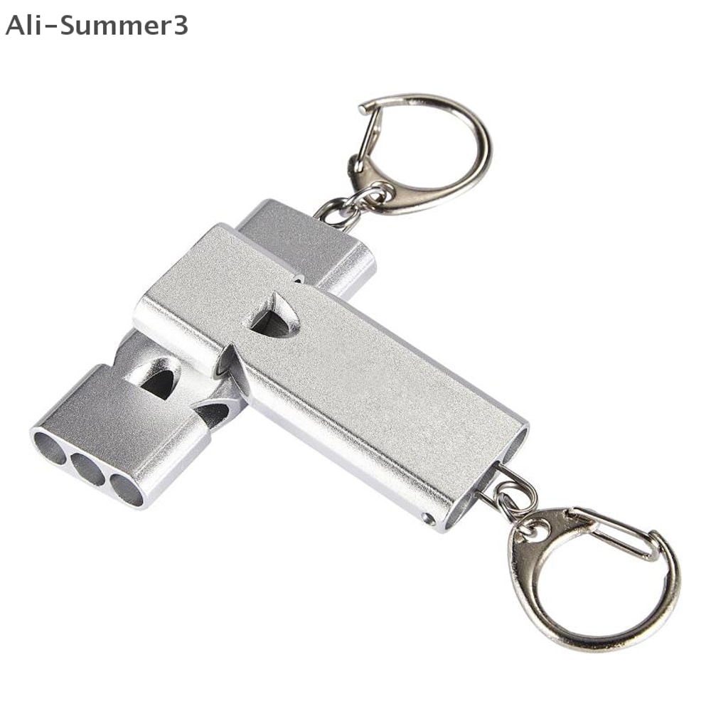 Survival Whistle Aluminum Alloy Three-Tube EDC Tool for Outdoor Adventures