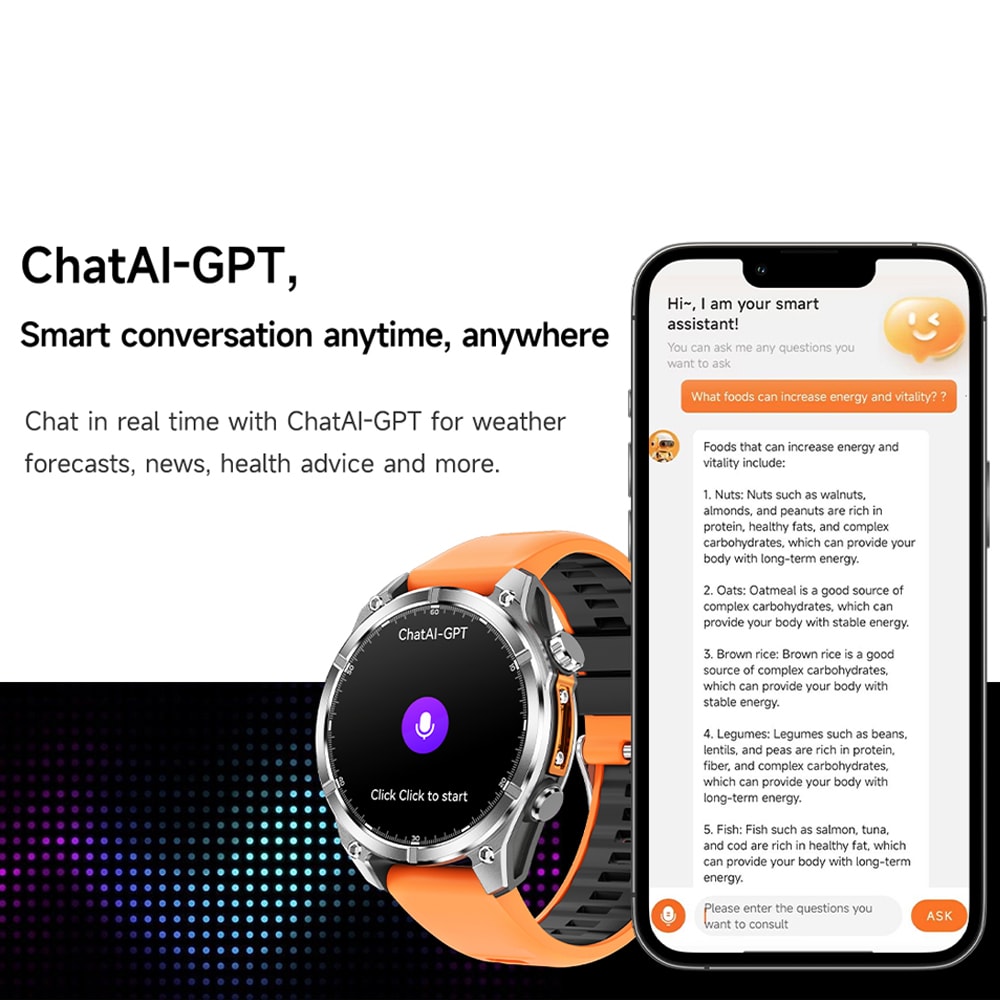 Pro Smart Watch For Men Sport Heart Rate Flashlight Compass And Password Lock AMOLED Smartwatch 1