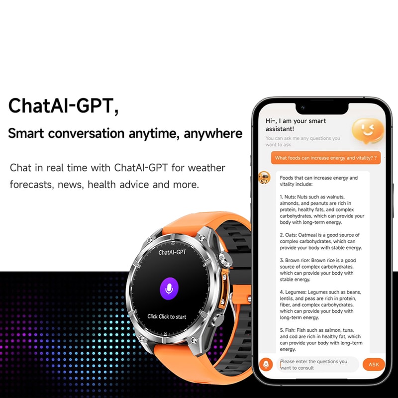 Pro Smart Watch For Men Sport Heart Rate Flashlight Compass And Password Lock AMOLED Smartwatch 1