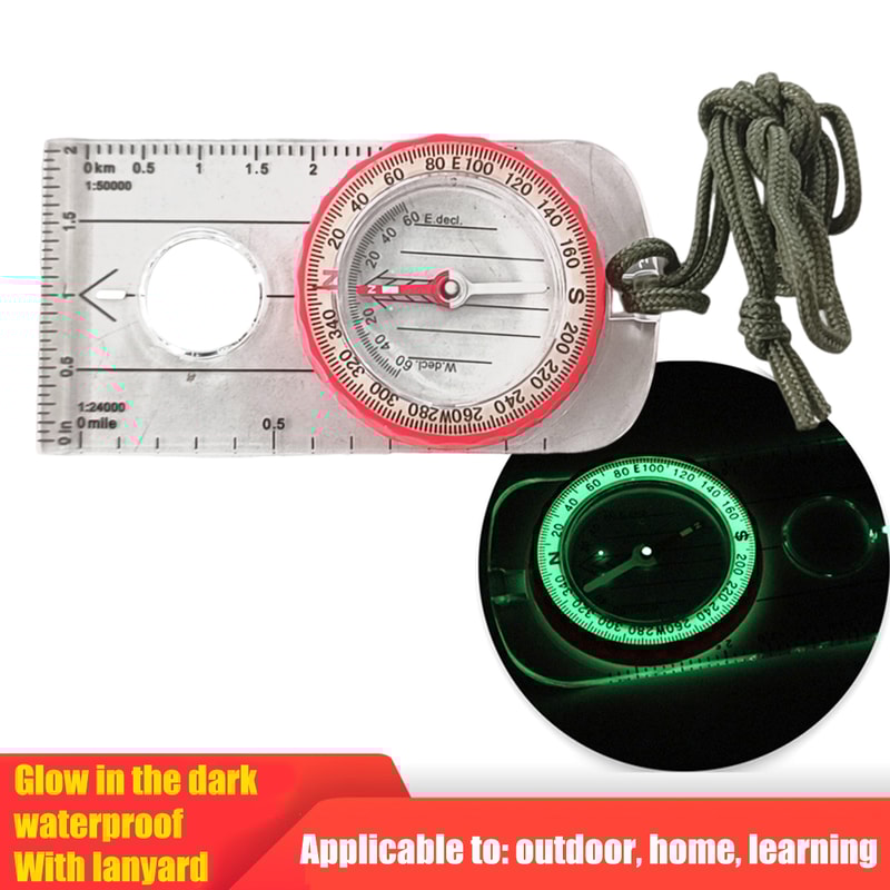 Shockproof Compass for Hiking & Outdoor Survival High Accuracy Multifunctional Expedition Tool