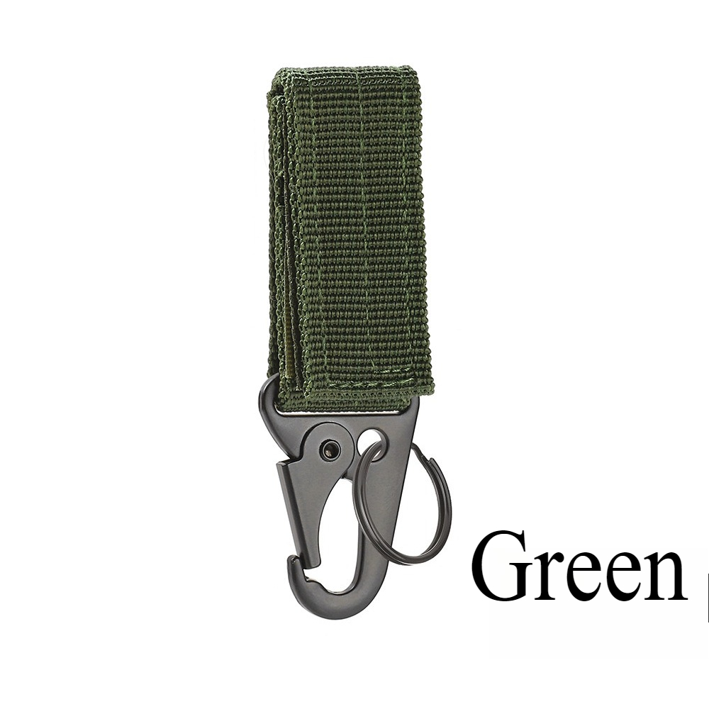 Outdoor Tactical Climbing Buckle Keychain Multifunctional Belt Hook & Eagle Mouth Hook, Nylon Webbing Climbing