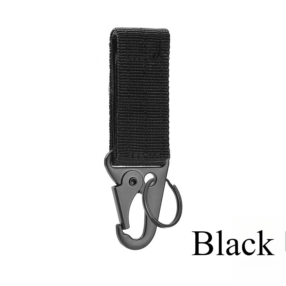 Outdoor Tactical Climbing Buckle Keychain Multifunctional Belt Hook & Eagle Mouth Hook, Nylon Webbing Climbing