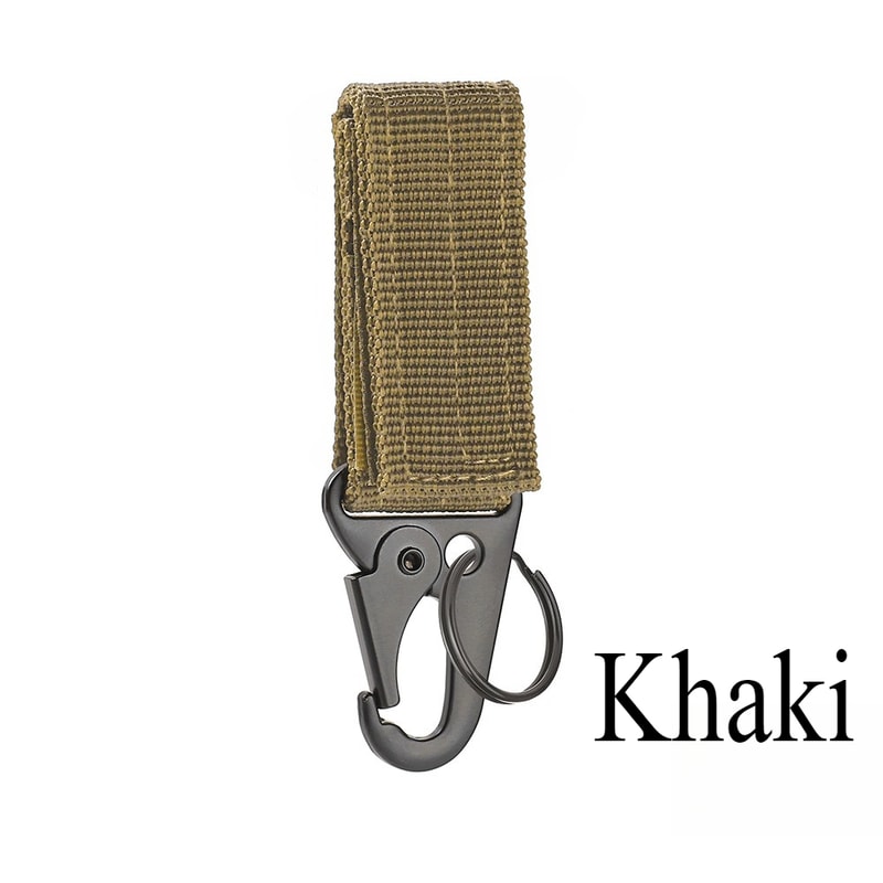 Outdoor Tactical Climbing Buckle Keychain Multifunctional Belt Hook & Eagle Mouth Hook, Nylon Webbing Climbing