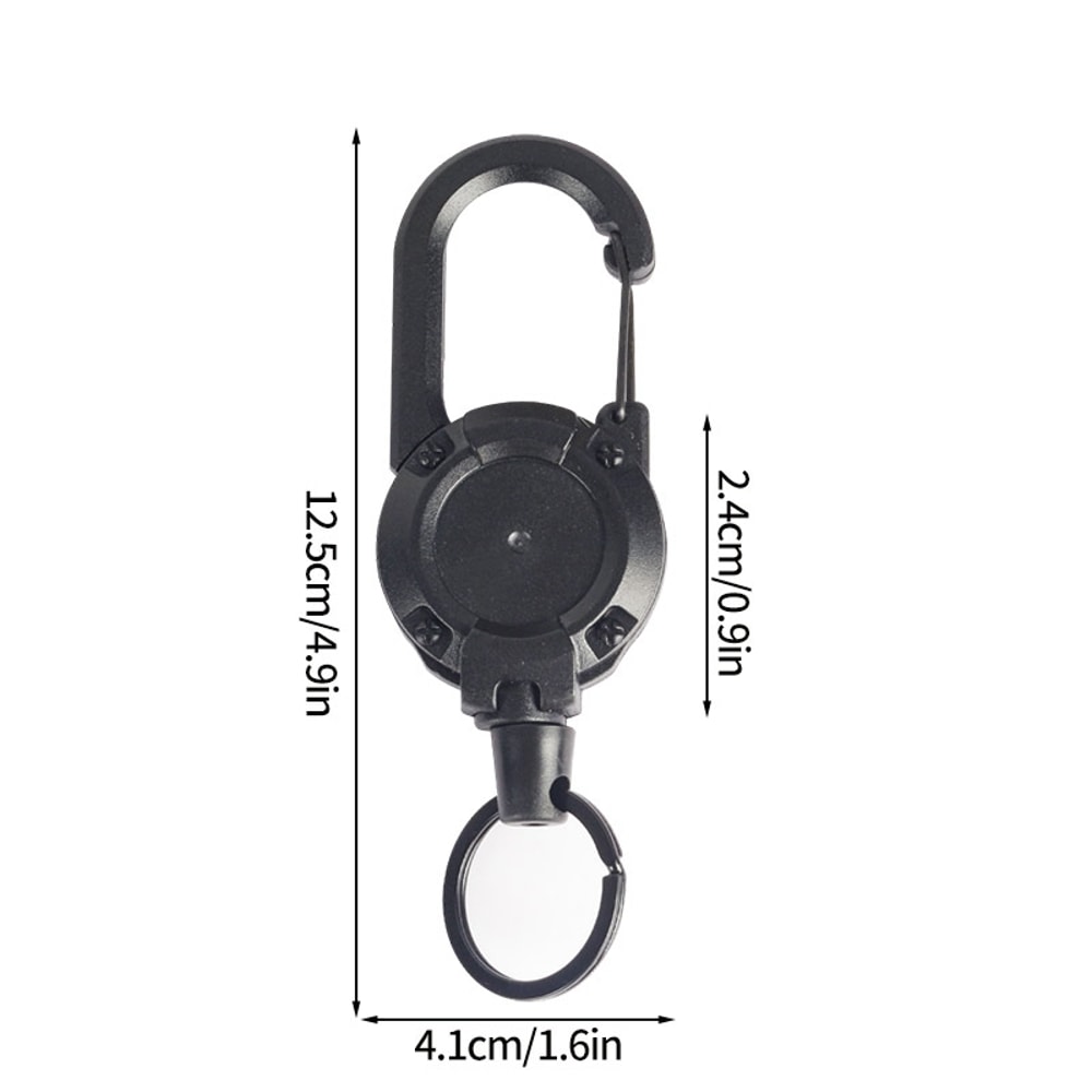 Retractable Wire Rope Keychain For Outdoor Adventures AntiTheft Backpack Keychain With Spring Mech 6