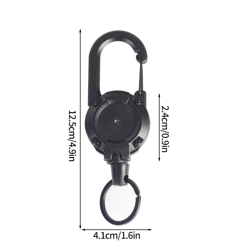 Retractable Wire Rope Keychain For Outdoor Adventures AntiTheft Backpack Keychain With Spring Mech 6