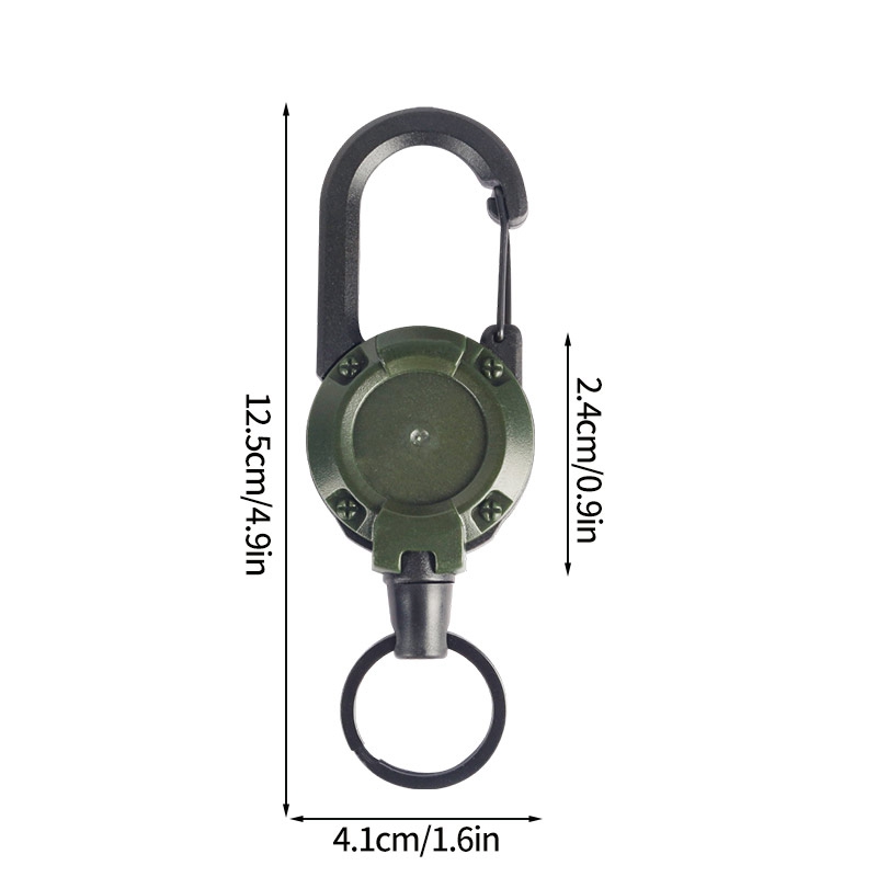 Retractable Wire Rope Keychain For Outdoor Adventures AntiTheft Backpack Keychain With Spring Mech 8