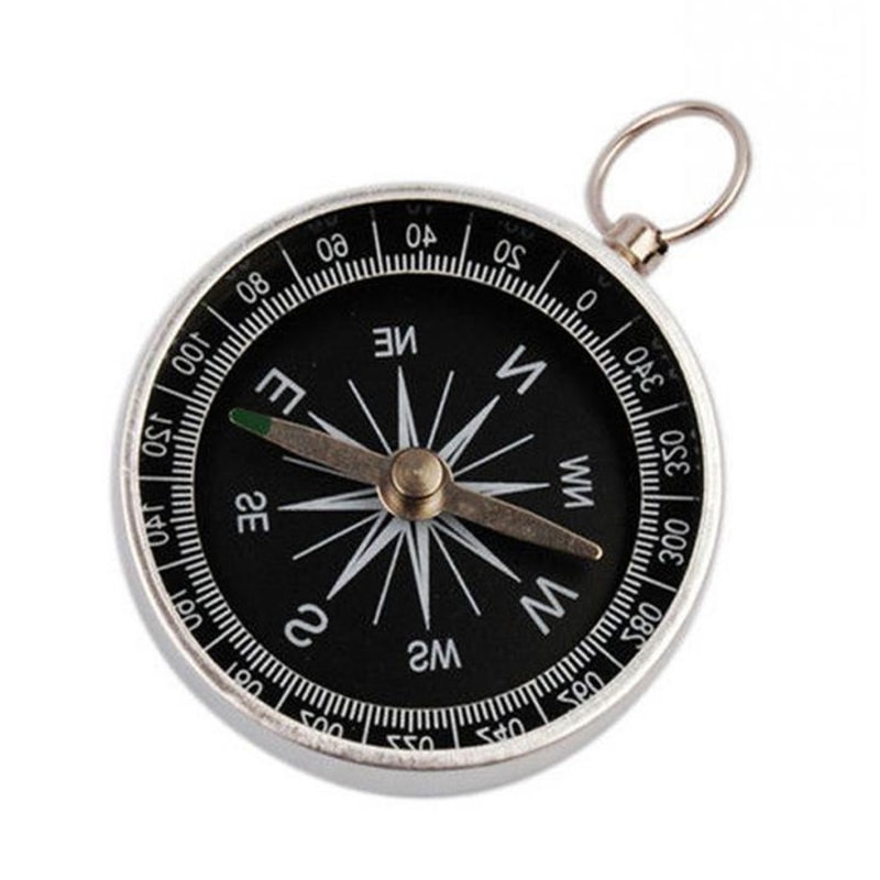 Lightweight Metal Compass Keychain Durable, Portable Navigation Tool for Outdoor Adventures