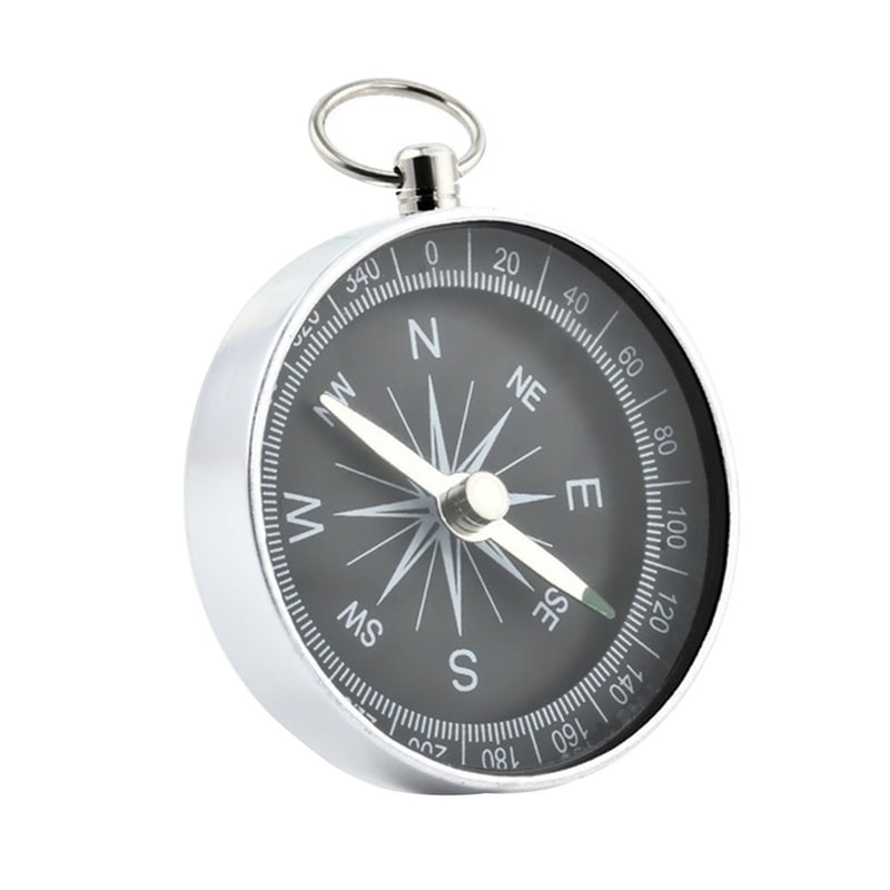 Lightweight Metal Compass Keychain Durable, Portable Navigation Tool for Outdoor Adventures