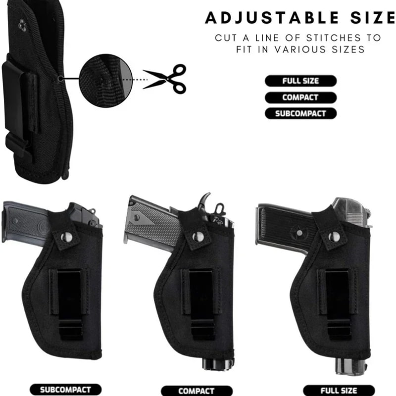 Universal Concealed Carry Holster for Right & Left Adjustable and Versatile
